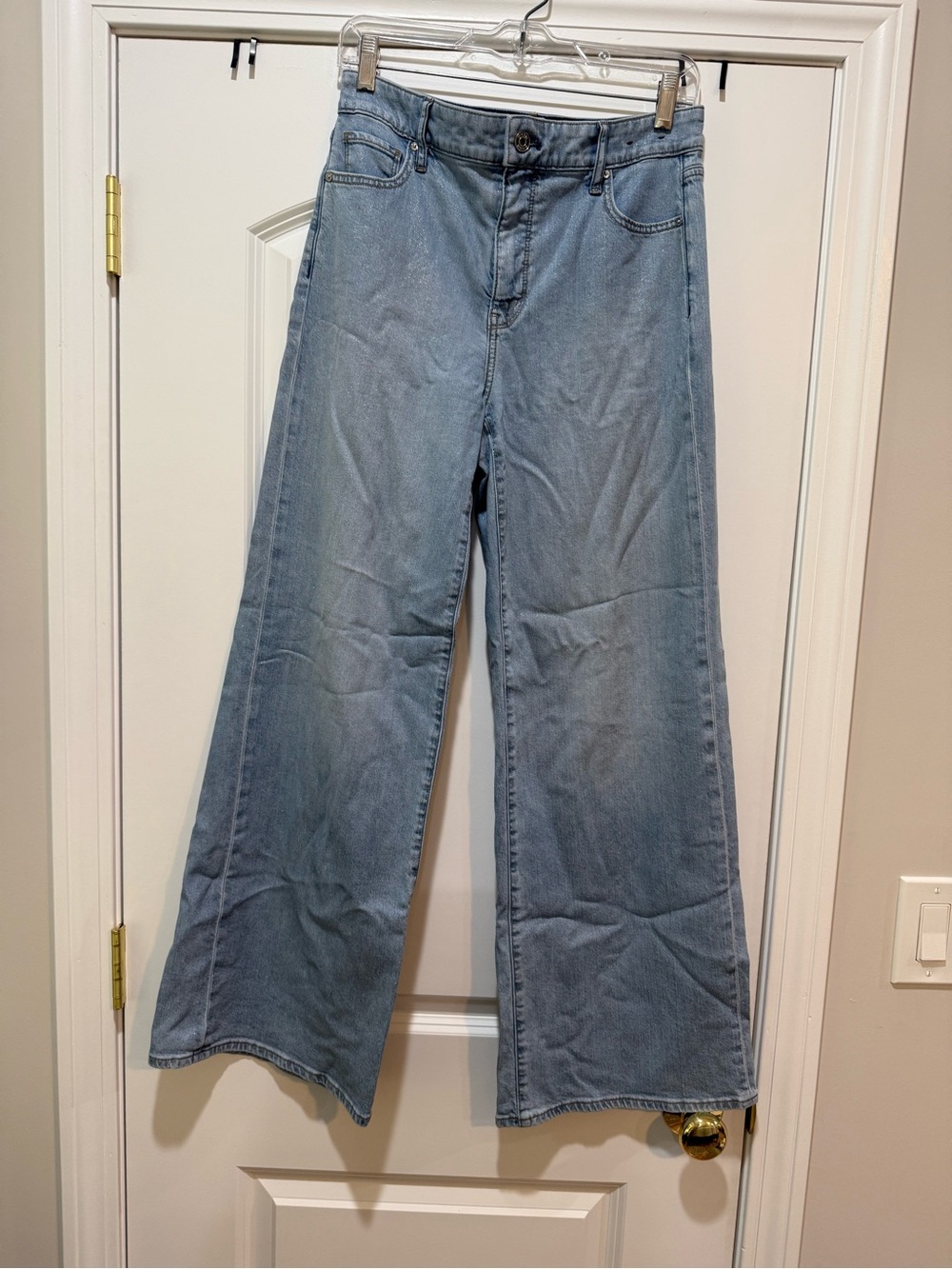 White House Black Market Light Wash Wide-Leg Jeans